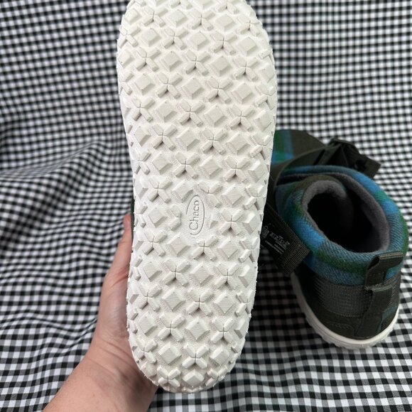 Chaco Ramble Green Blue Plaid Slipper Apres Ski Winter Boots Women's Size 11 - Picture 4 of 6